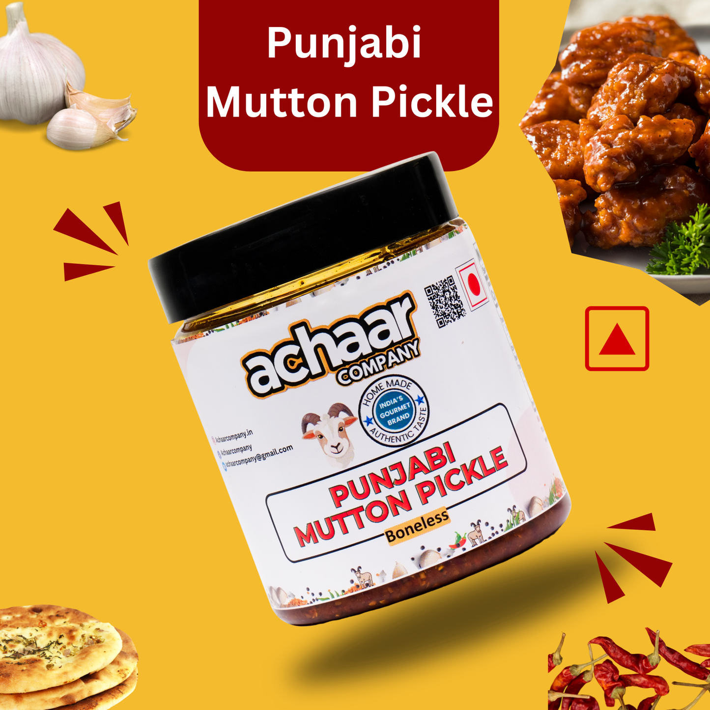 Punjabi Mutton Pickle Pack of 1 (340g) | No Artificial Preservative