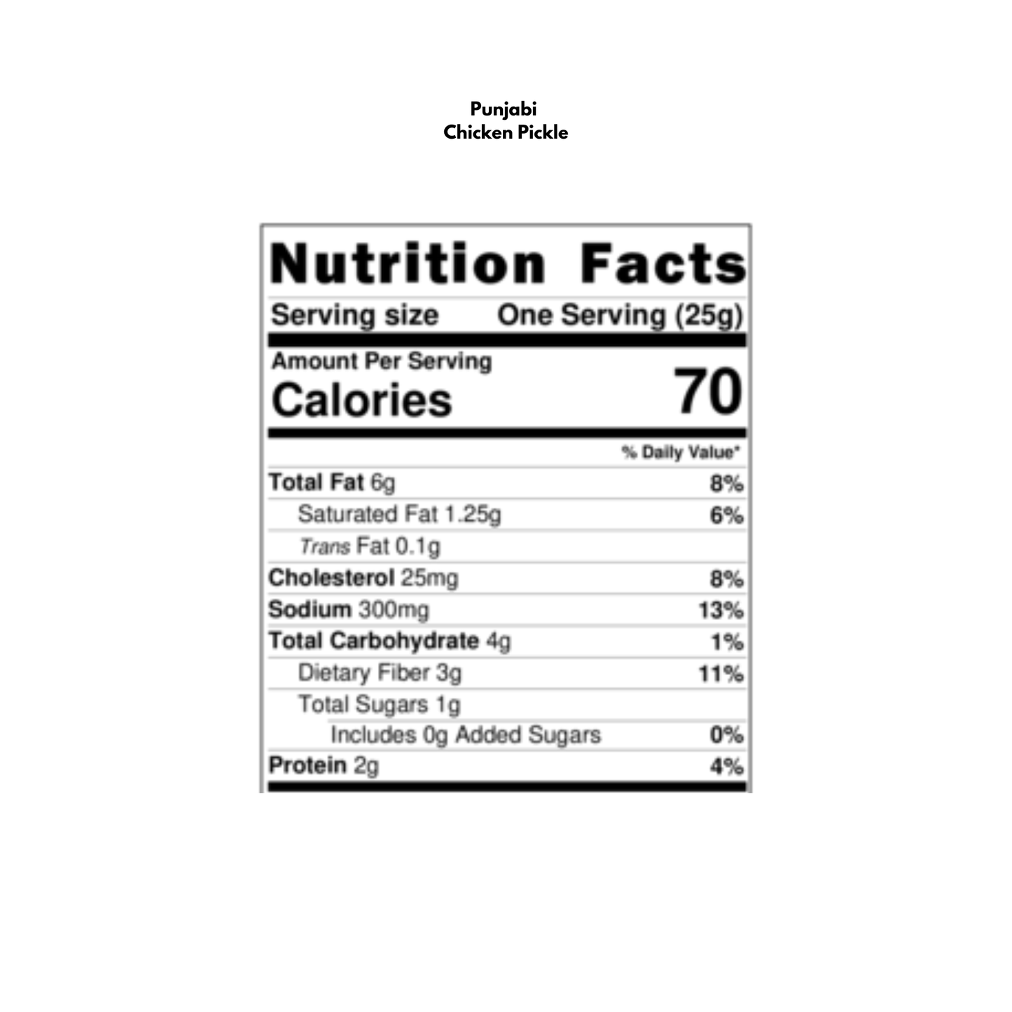 Punjabi Chicken Pickle Pack of 1 (340g) | No Artificial Preservative