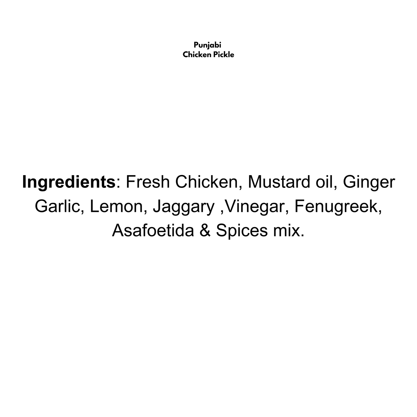 Punjabi Chicken Pickle Pack of 1 | No Artificial Preservative