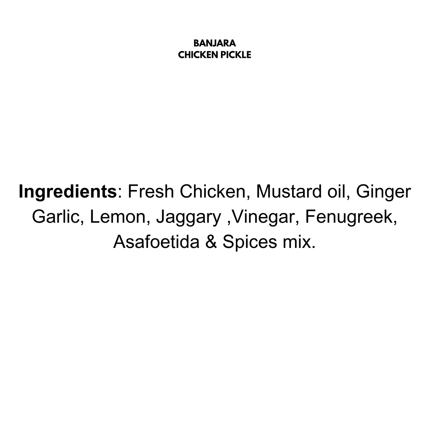 Banjara Chicken Pickle Pack of 1 (200g) | No Artificial Preservative