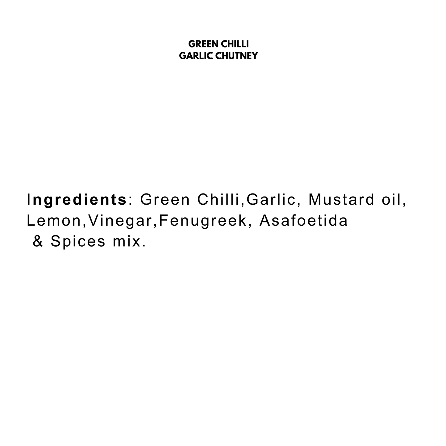 Green Chilli Garlic Chutney Pack of 1 (200g) | No Artificial Preservative