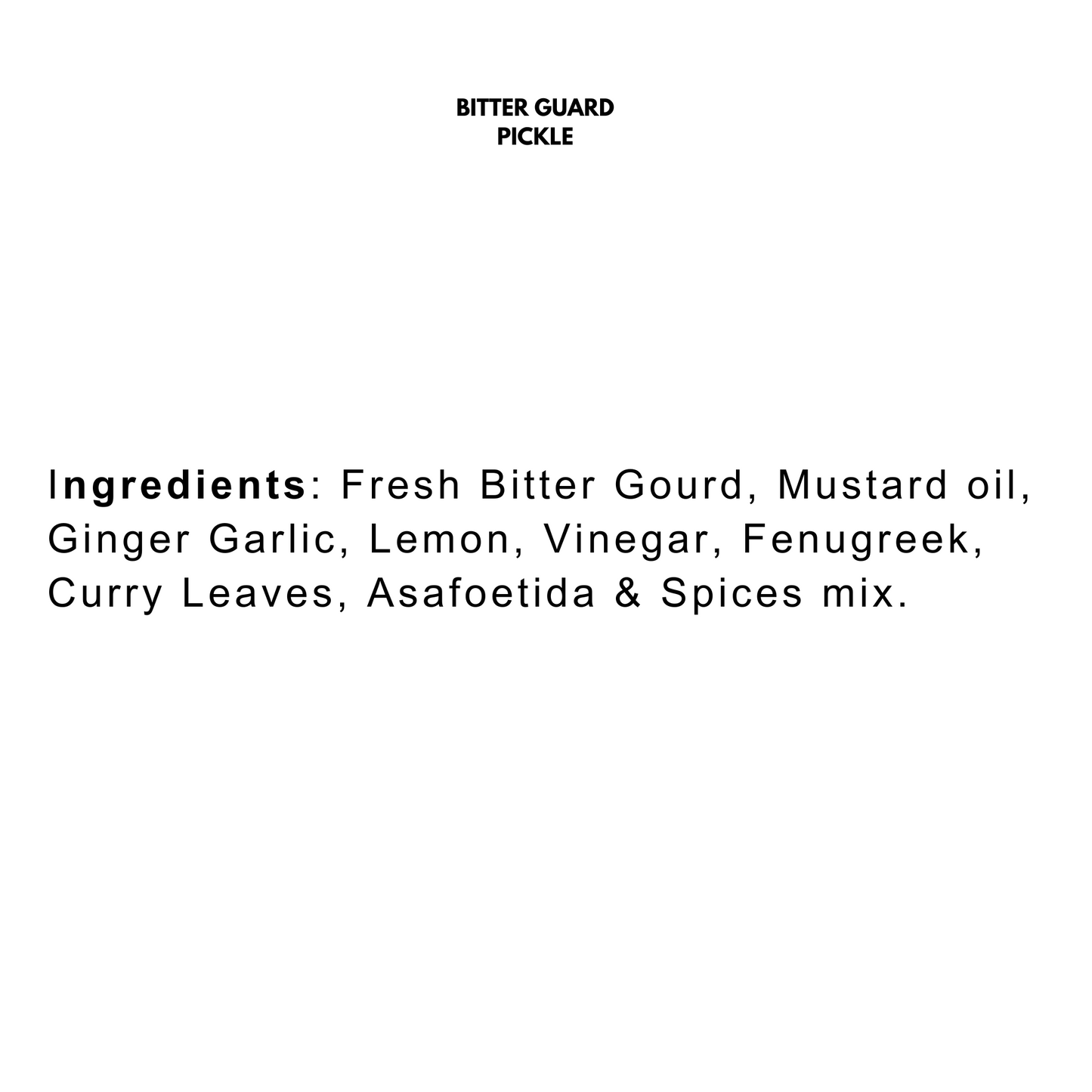 Bitter Gourd Pickle Pack of 1 (200g) | No Artificial Preservative