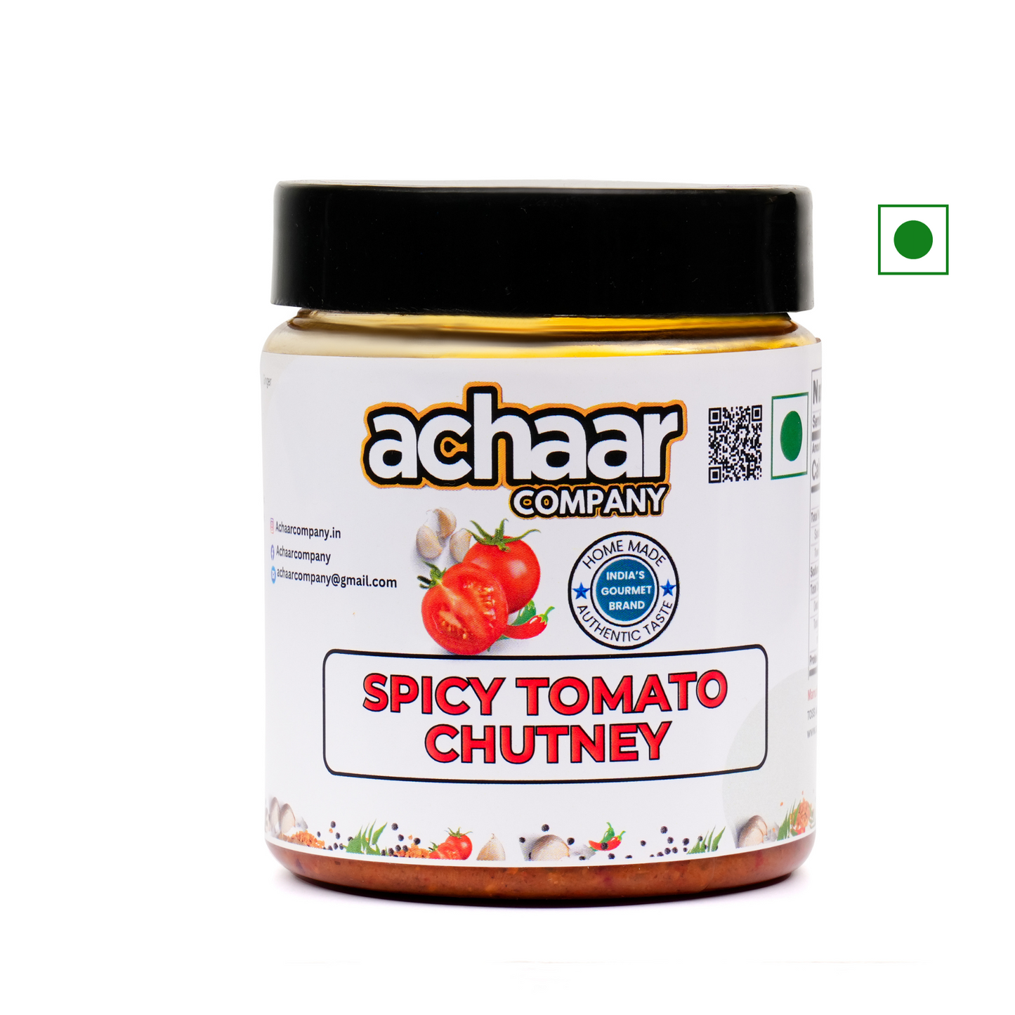 Spicy Tomato Chutney Pack of 1 (340g) | No Artificial Preservative