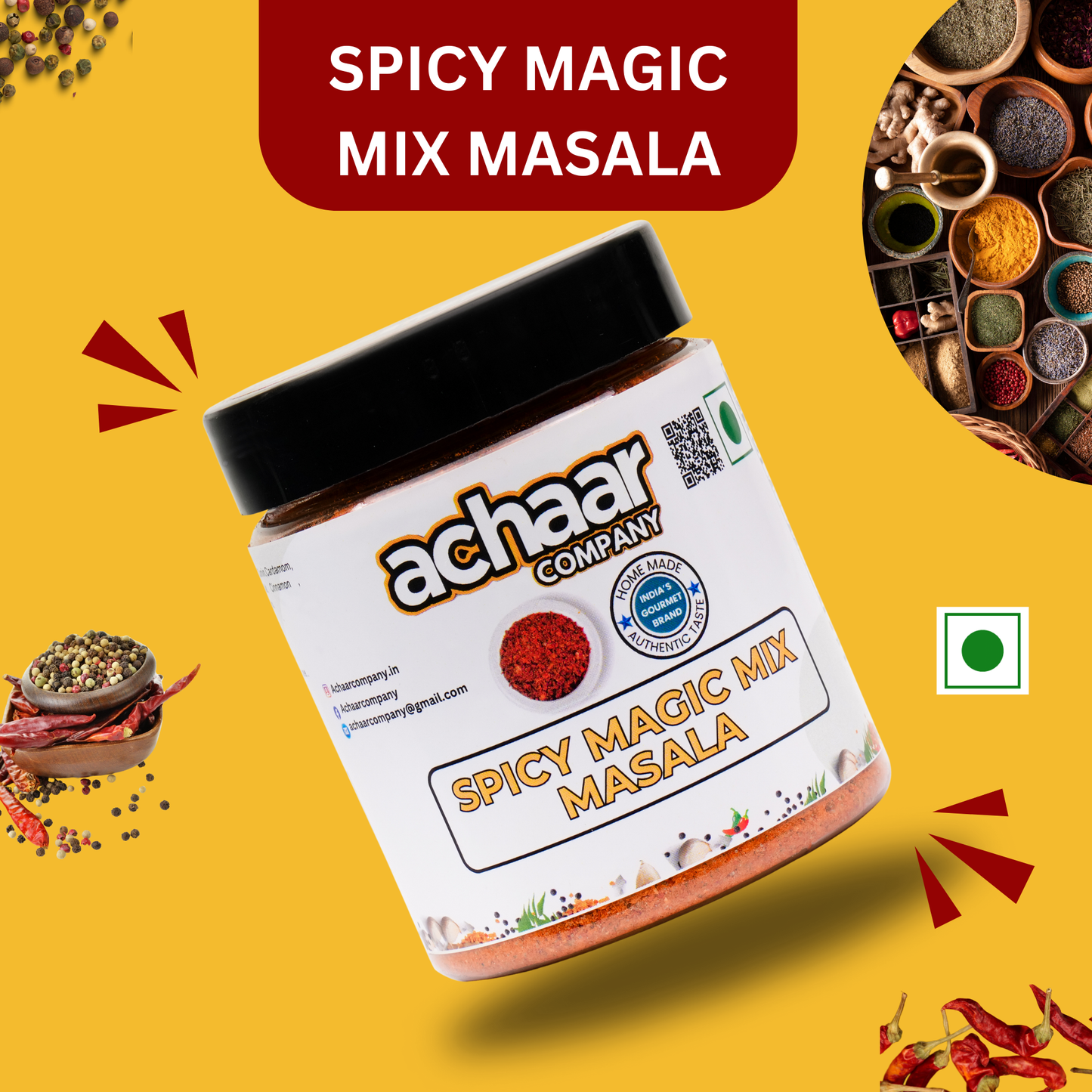 Spicy Magic Mix Masala pack of 2 (150g each) | No Artificial Preservatives