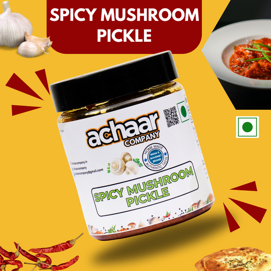 Spicy Mushroom Pickle Pack of 1 (340g) | No Artificial Preservative