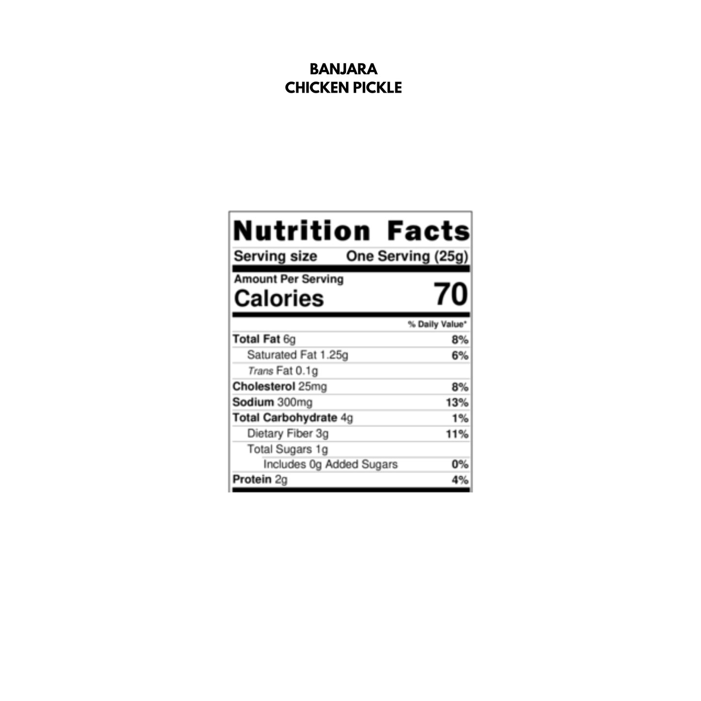 Banjara Chicken Pickle Pack of 1 (200g) | No Artificial Preservative