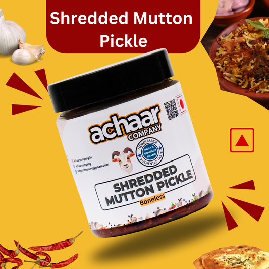 Shredded Mutton Pickle Pack of 1 (340g) | No Artificial Preservative
