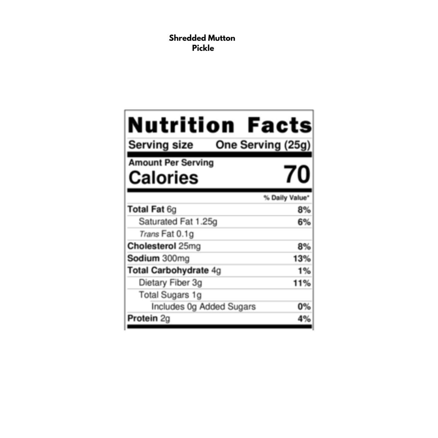 Shredded Mutton Pickle Pack of 1 (200g) | No Artificial Preservative