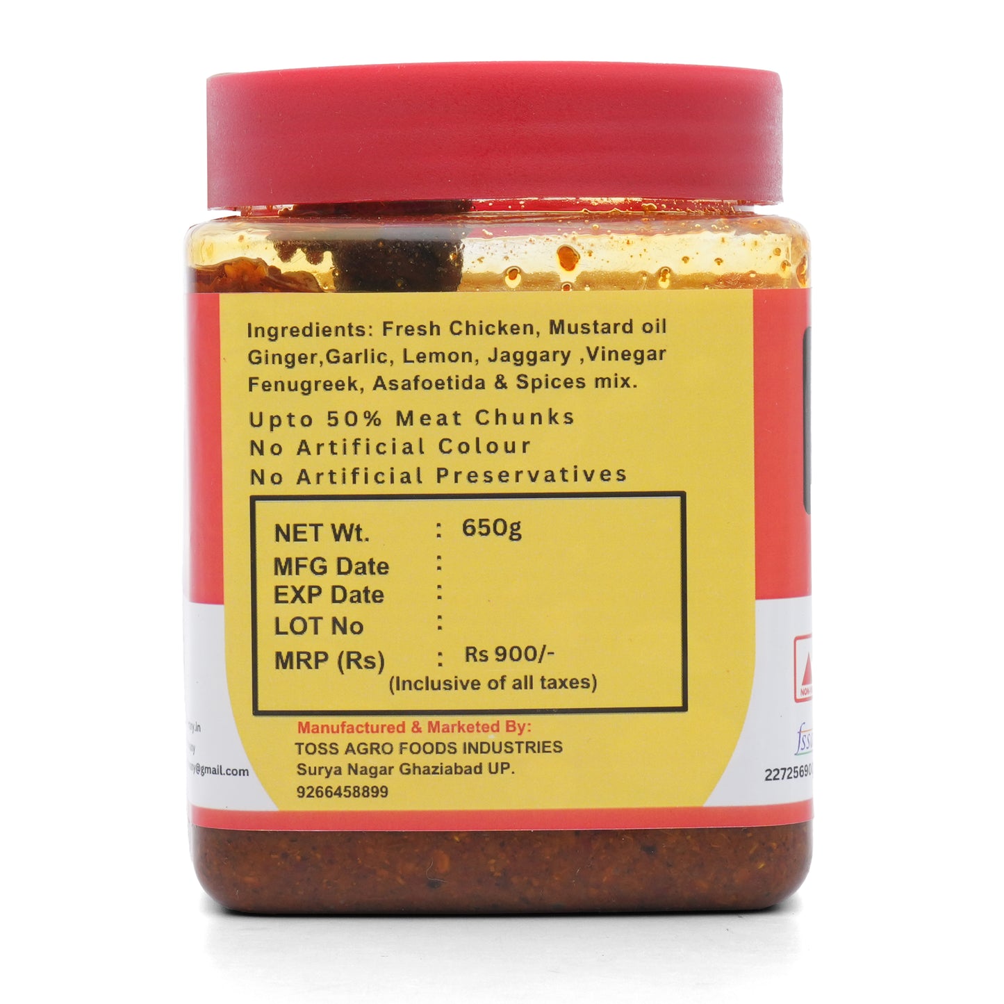 Punjabi Chicken Tangri Pickle | Chicken Drumstick Pickle | No Preservative Chicken Pickle  (650 g)